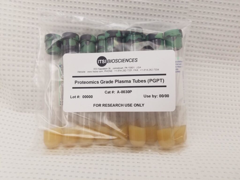 Proteomics Grade Plasma Tubes (PGPT, A-0030P) - ITSI-Biosciences